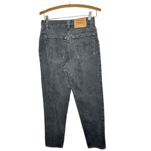 Vtg Levi's 551 Jeans Women's 10 Med Relaxed Fit Tapered Leg Black‎ Denim